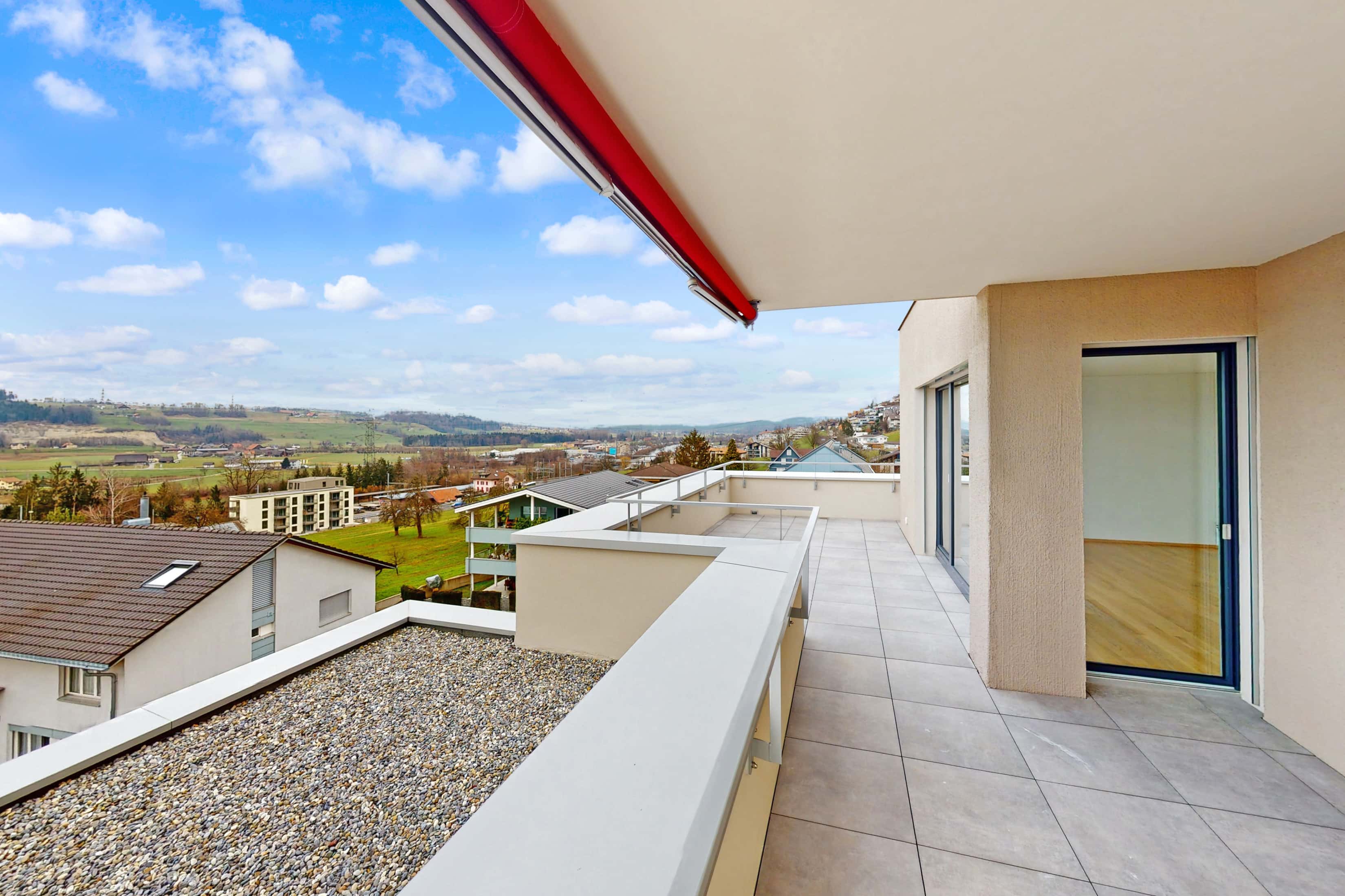 Terrasse Attikawohnung mit Aussicht nach Nordwesten