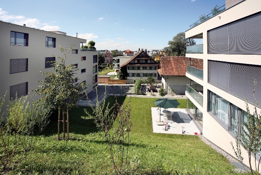 Luftaufnahme 2 geplante Wohnüberbauung